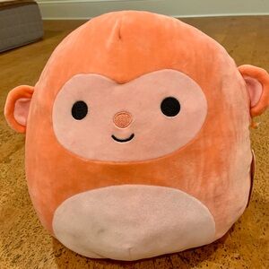 Squishmallow “Elton” 12 inch Orange Monkey